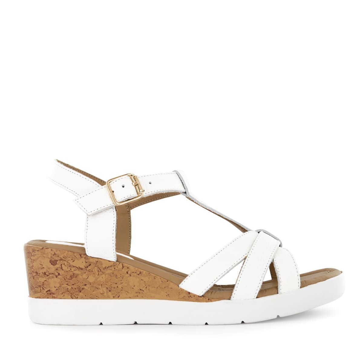 ECCO - Sandalias Mujer Ecco Puyu01 Blanco Cuero Natural