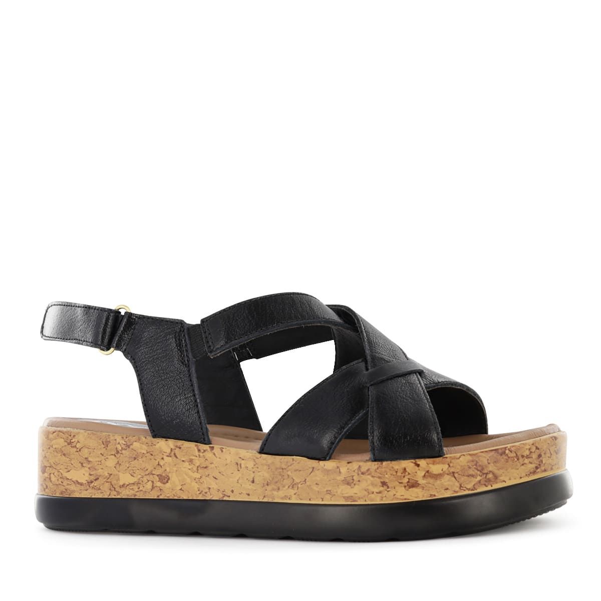 ECCO - Sandalias Mujer Ecco Sami01 Negro Cuero Charol