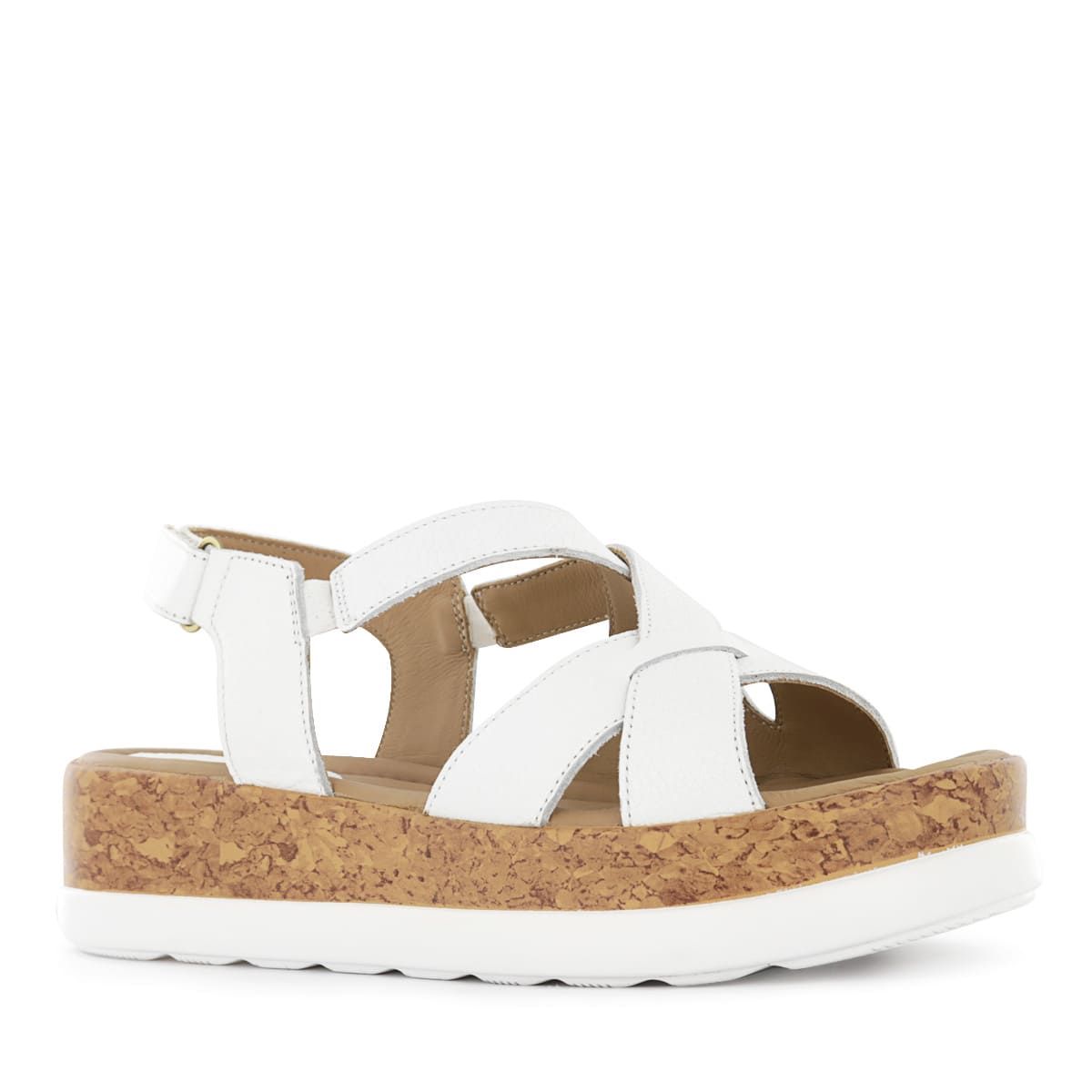 ECCO - Sandalias Mujer Ecco Sami01 Blanco Cuero Natural