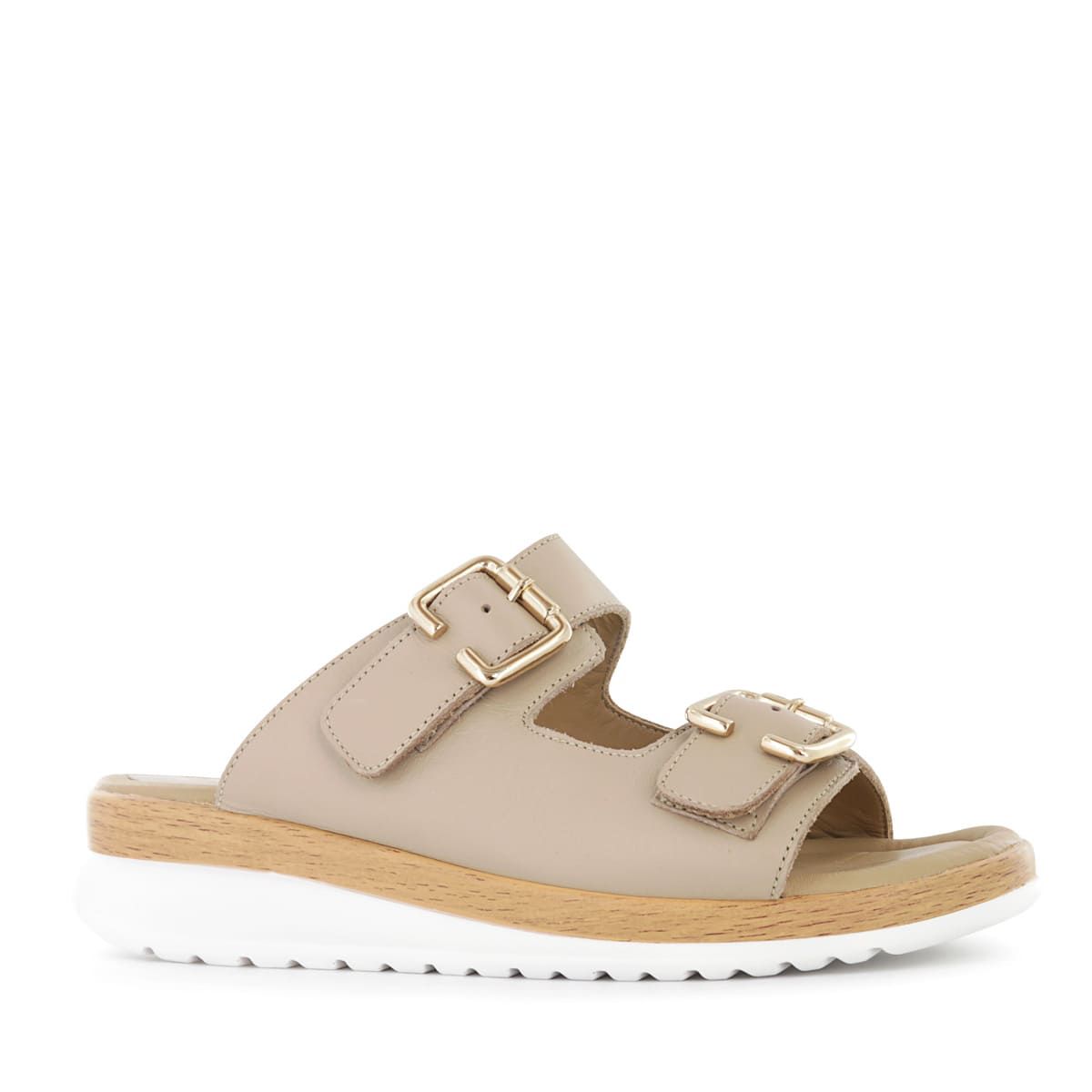 ECCO - Sandalias Mujer Ecco Wasi01 Latte Cuero Natural
