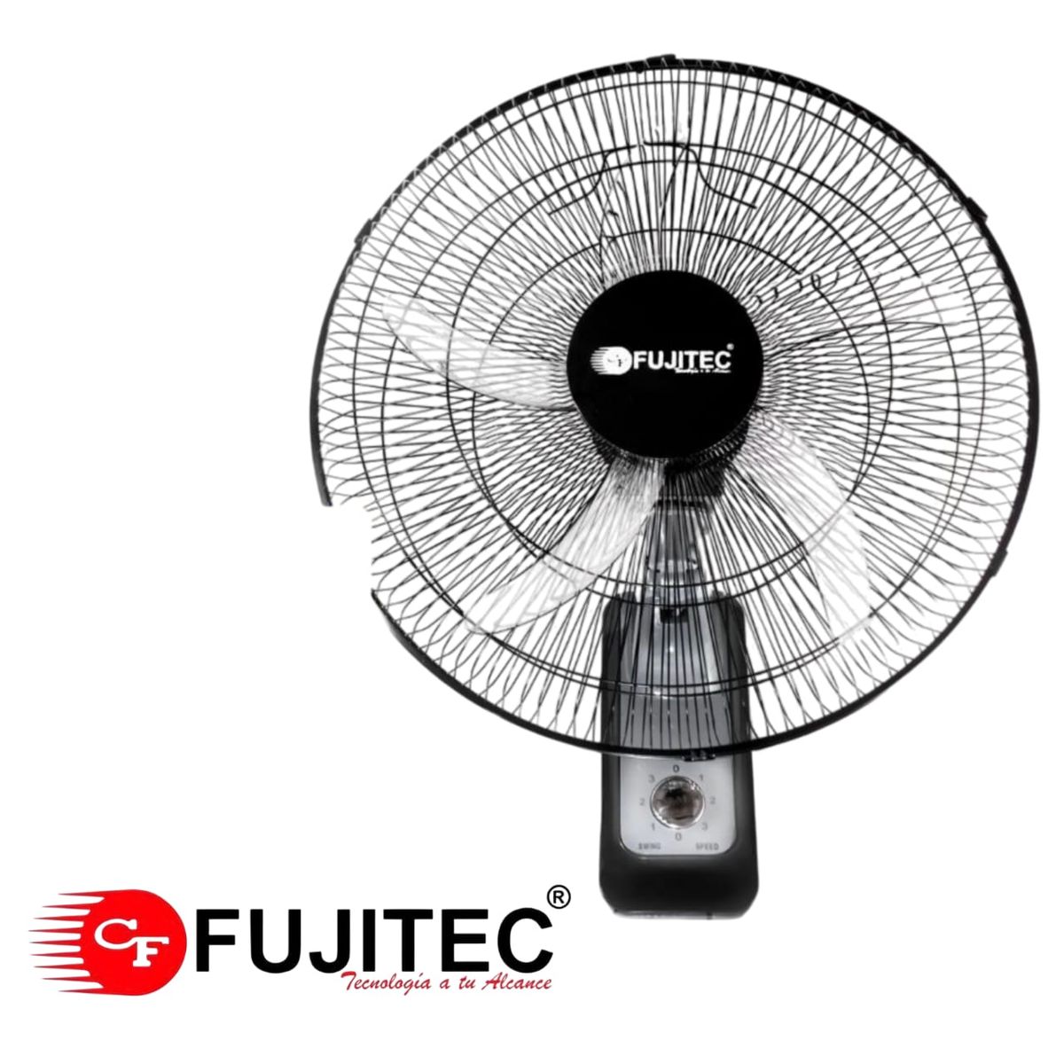 FUJITEC - Ventilador de pared 16" de 5 Aspas 55Watts NEGRO