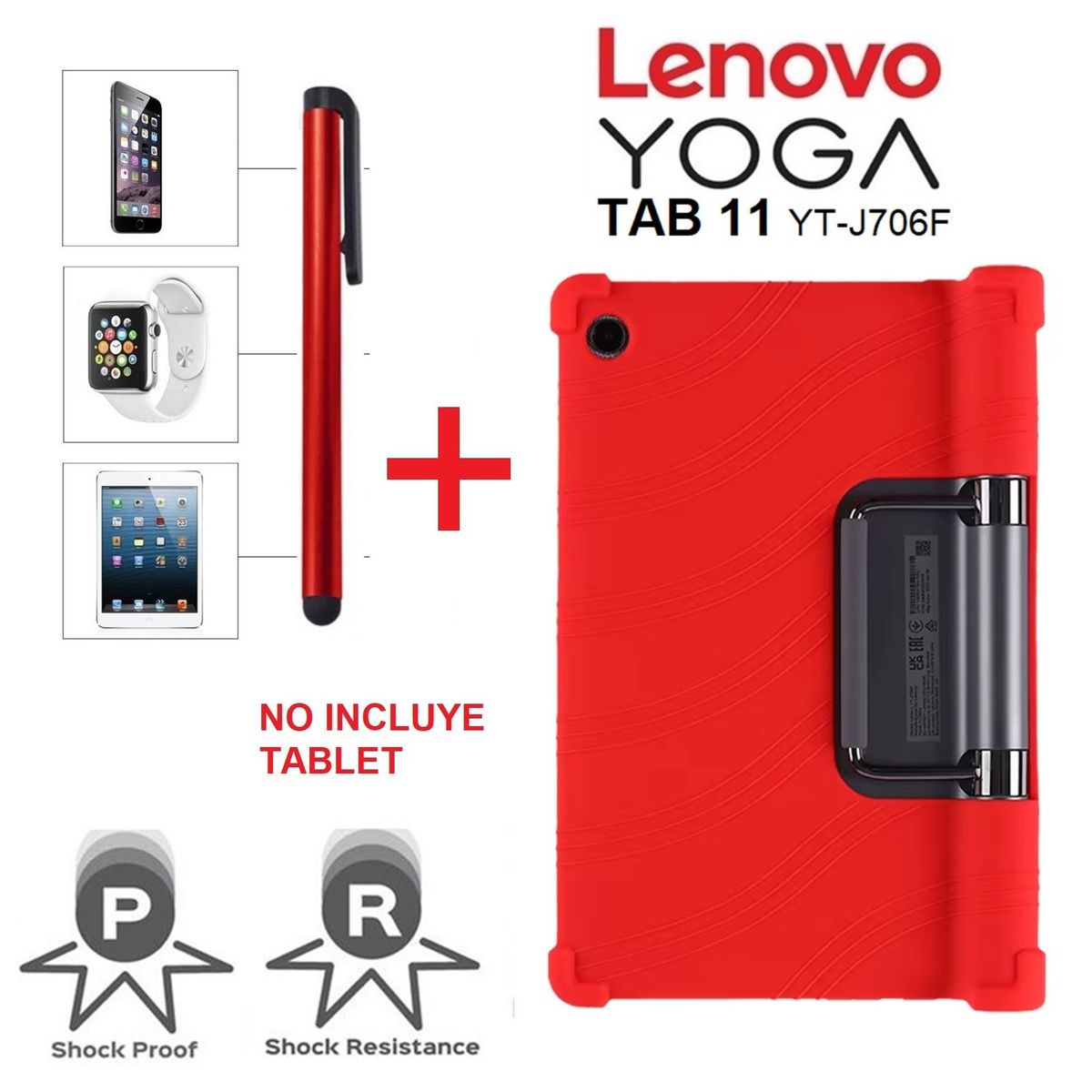 GENERICO - Funda Anti Golpes + Lapiz Optico para Lenovo Yoga Tab 11 YT-J706F Case
