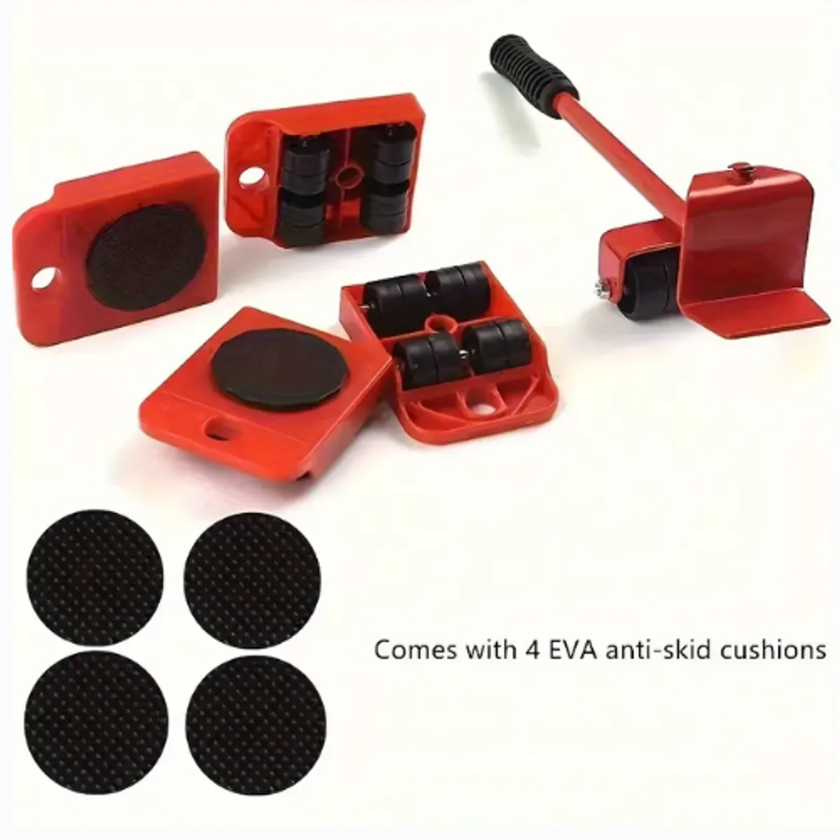 GENERICO - Elevador de muebles portátil   4 Ruedas ( Herramienta Palanca Base Con Ruedas)