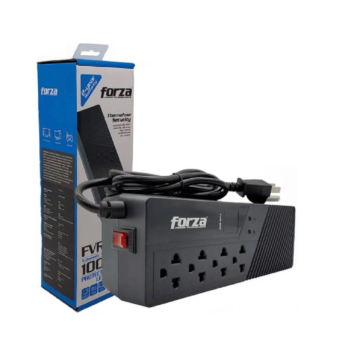 FORZA - ESTABILIZADOR FORZA FVR-1012 4 TOMAS 1000VA/500W 220V