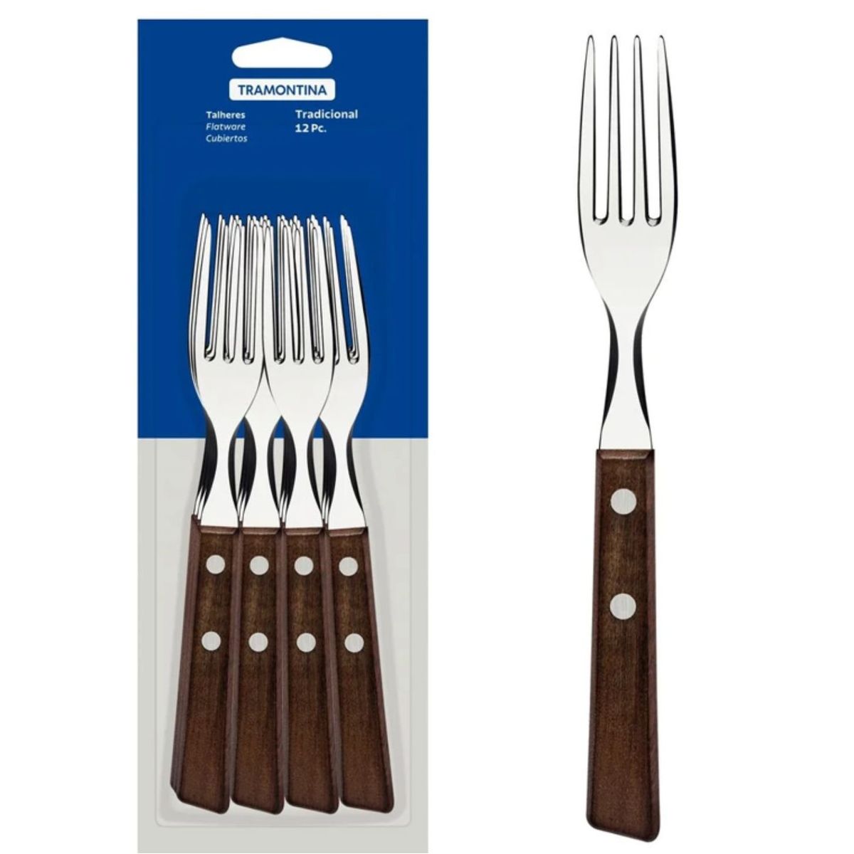 TRAMONTINA - Jgo Tenedores Mesa Tradicional X12