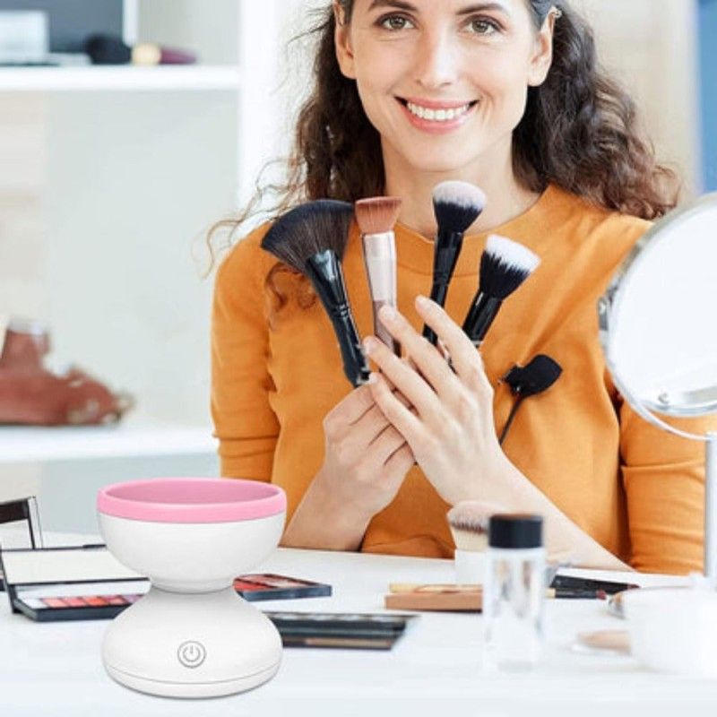 AURELA - BrushCleaner™ - Máquina Limpiadora Eléctrica de Brochas de Maquillaje
