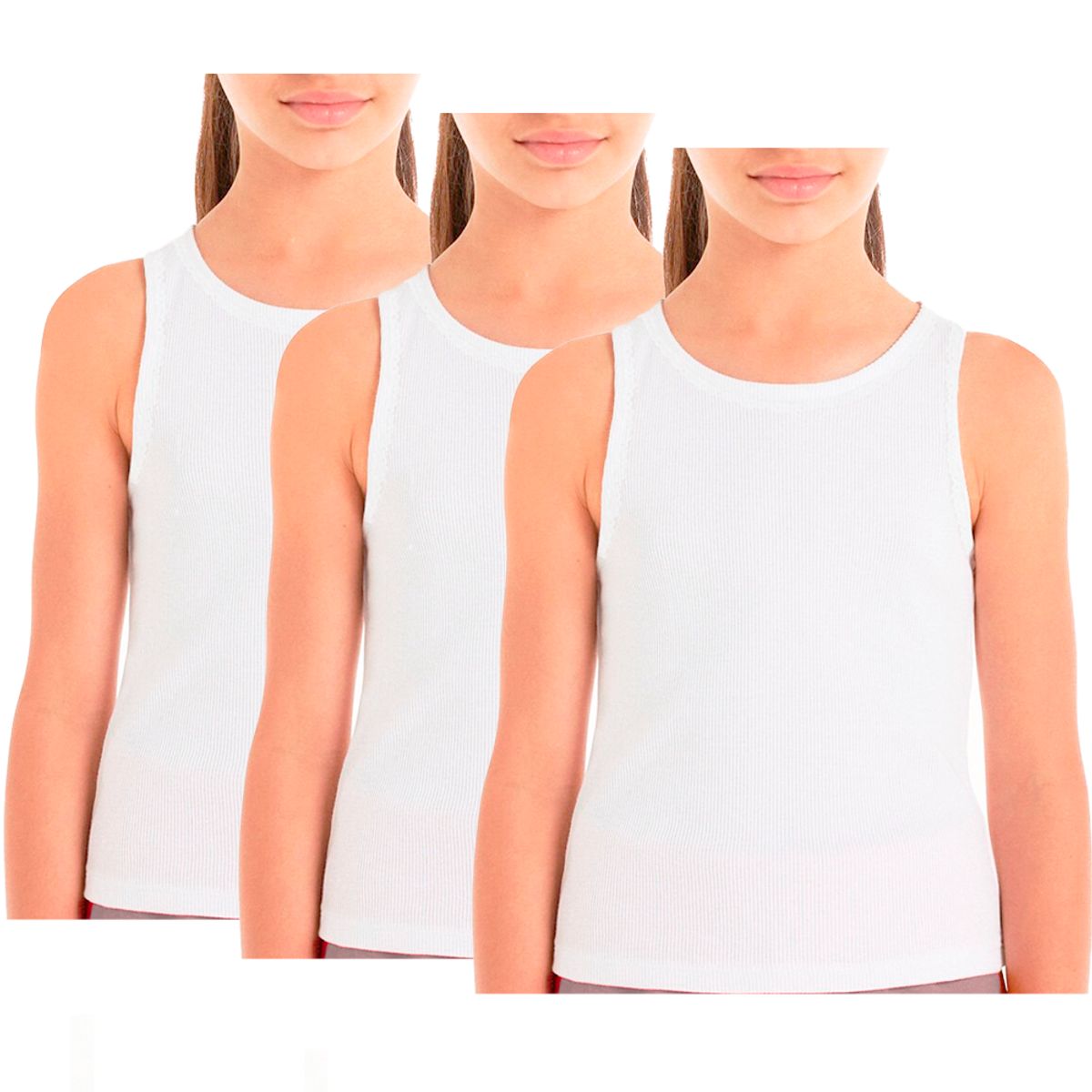 SWEET COTTON - Pack X3 Camiseta Sin Mangas Sweet Cotton Niñas