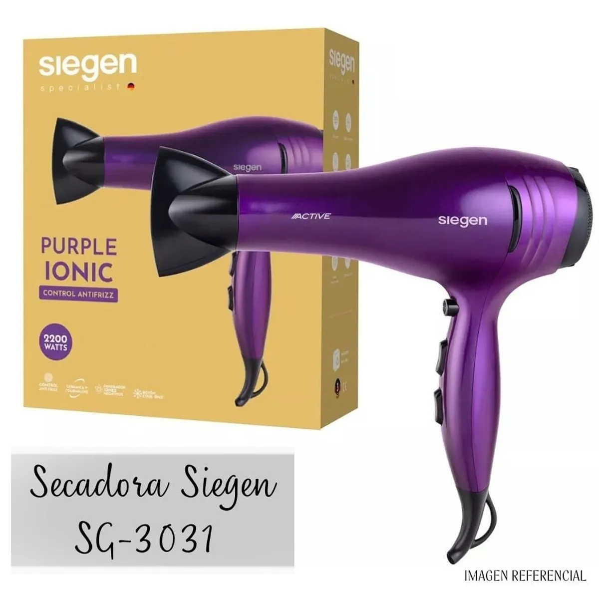SIEGEN - Secadora de Cabello Siegen SG3031-Morado