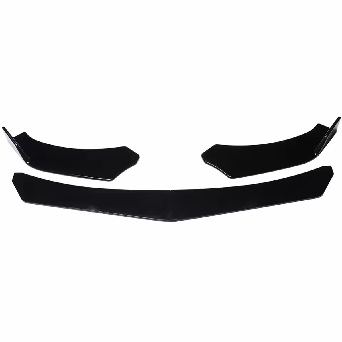 JET - Lip Deportivo Delantero Negro Brillante Auto 2pcs