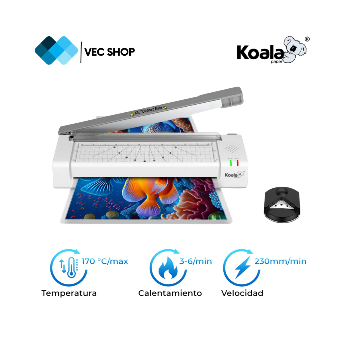 KOALA - Laminadora Enmicadora Plastificadora 3 en 1 A3 + Combo