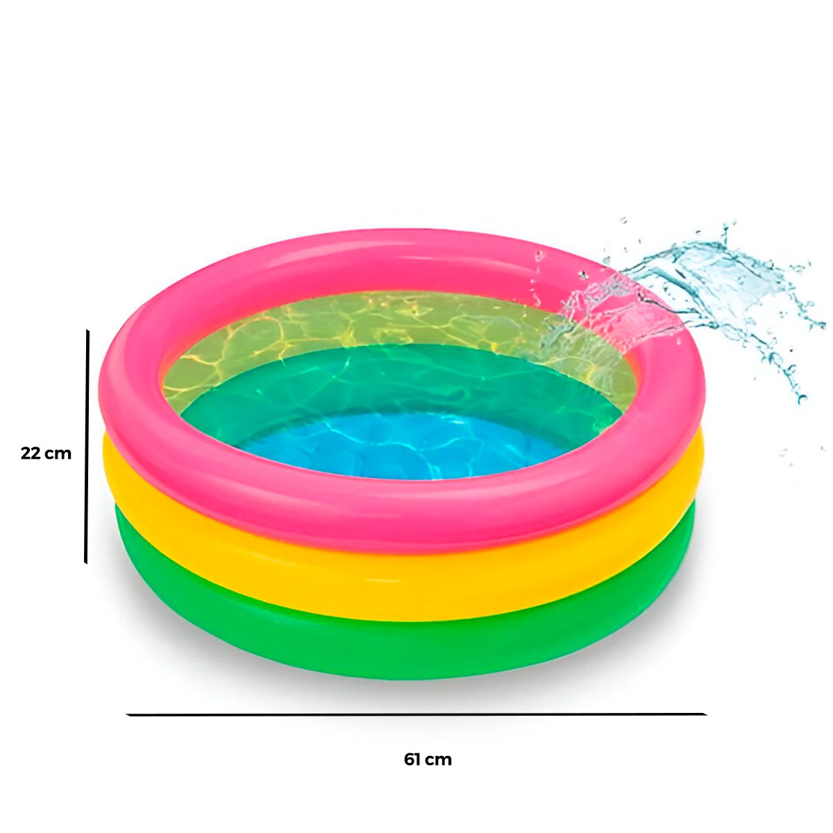 GENERICO - Piscina inflable para niños pequeños bebes de 61x22 cm