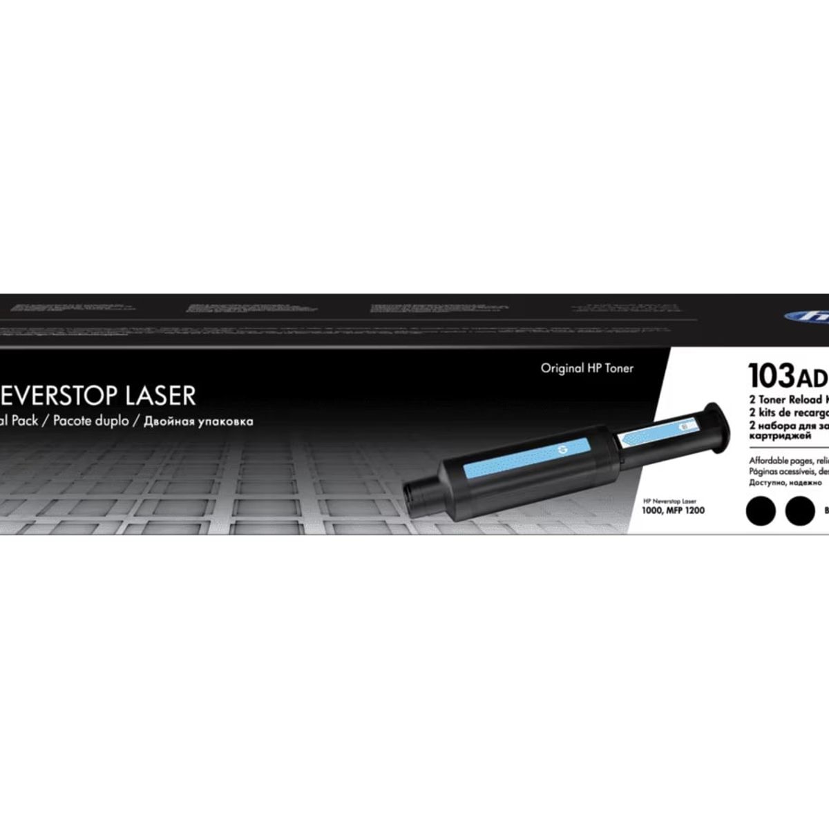 HP - TÓNER HP 103AD NEGRO W1103AD ORIGINAL Jeringa Recarga Cartucho 2 pack