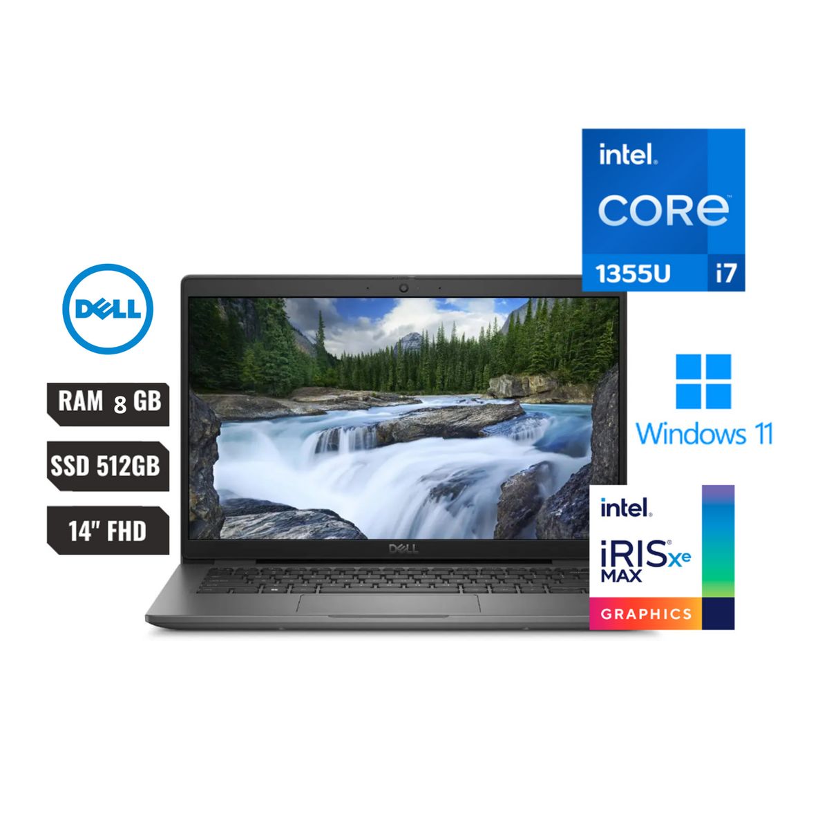 DELL - LAPTOP DELL LATITUDE Intel® Core™ i5-1335U 8GB 512GB SSD 14″FHD Intel® Iris® Xe Graphics 3440 J200W