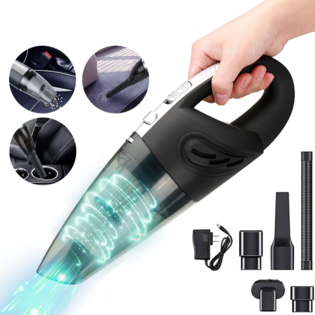 GENERICO - Aspiradora Portátil de mano para Carro Hogar Oficina 120W