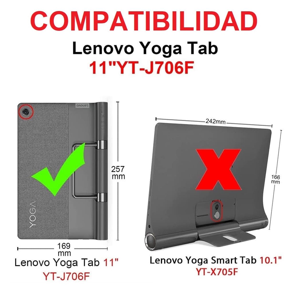 GENERICO - Funda Case + Mica de Vidrio para Lenovo Yoga Tab 11 YT-J706F Protector