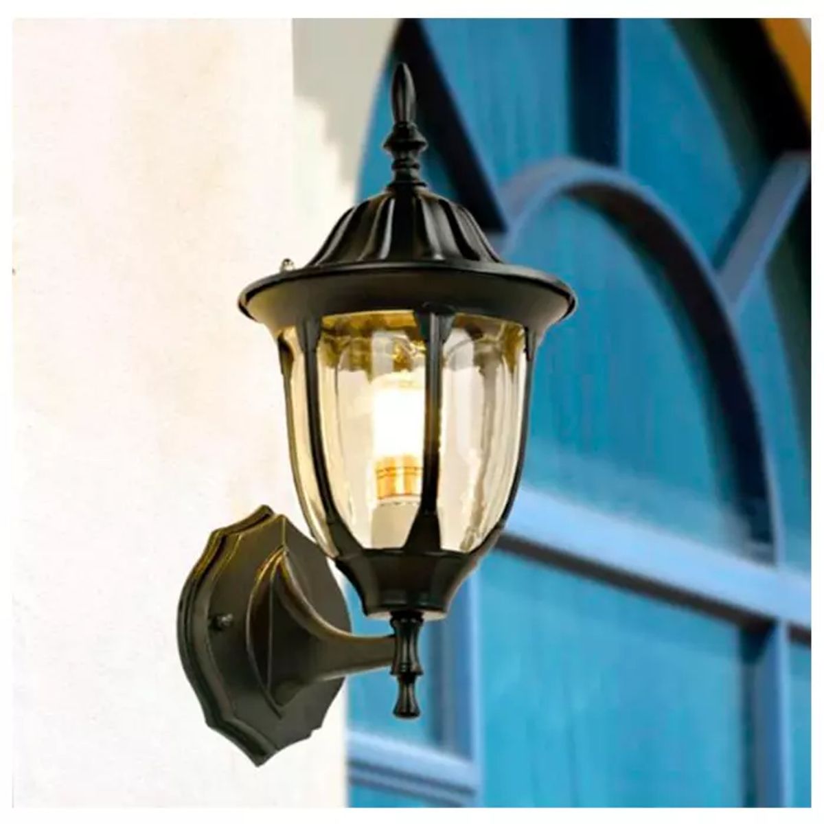 GENERICO - Lámpara de Pared Farol Negro