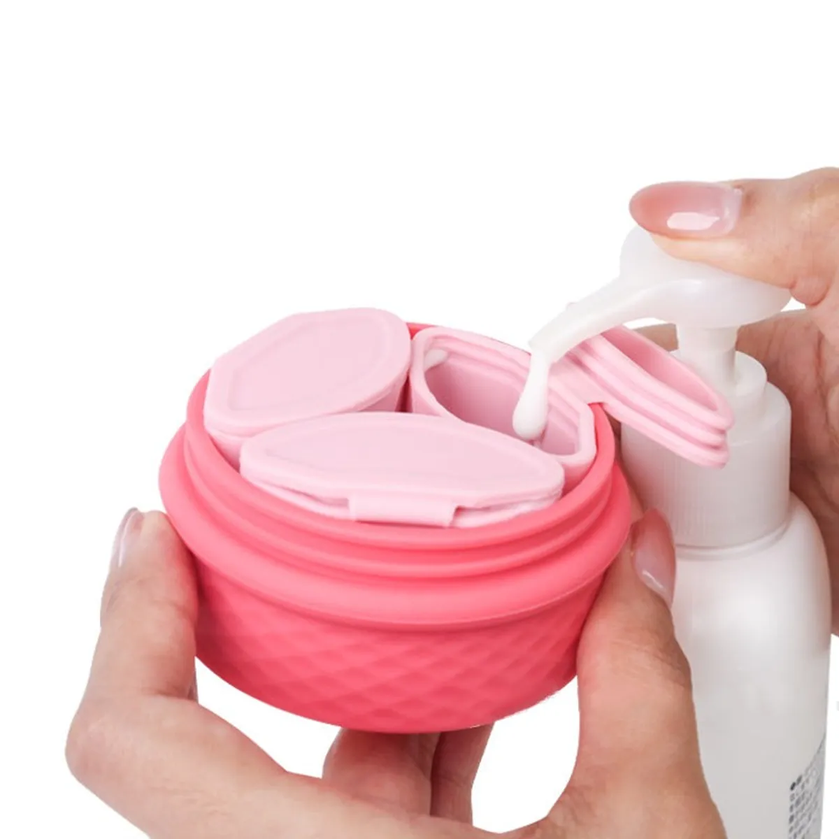 AURELA - GlowContainer  - Contenedor Múltiple de Silicona para Productos de Belleza y Cosméticos