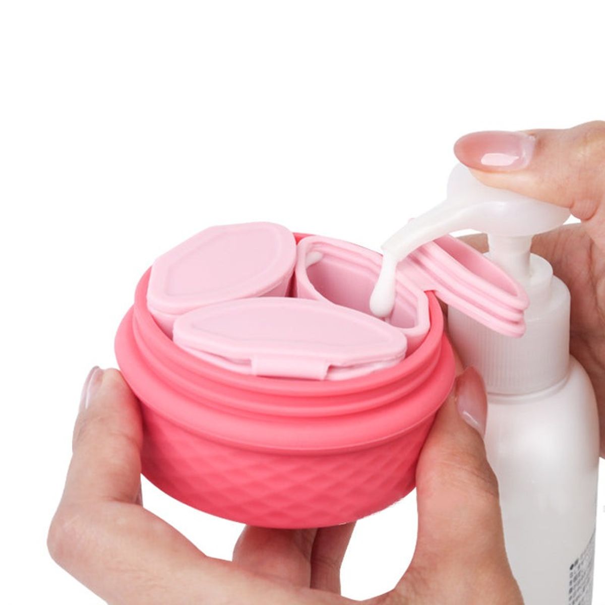 AURELA - GlowContainer  - Contenedor Múltiple de Silicona para Productos de Belleza y Cosméticos
