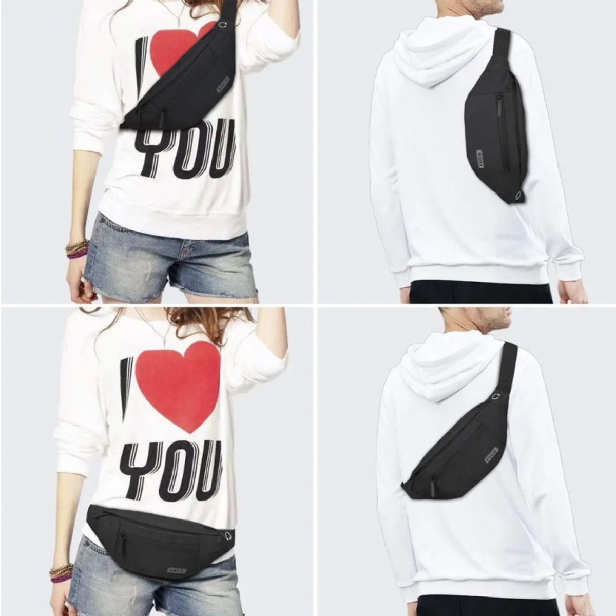 AURELA - Canguro Riñonera Multifuncional en color Gris