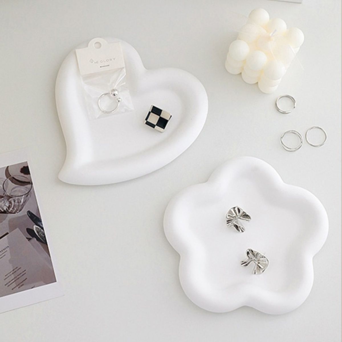 AURELA - Pack de 3 Bandejas Posavasos con Formas