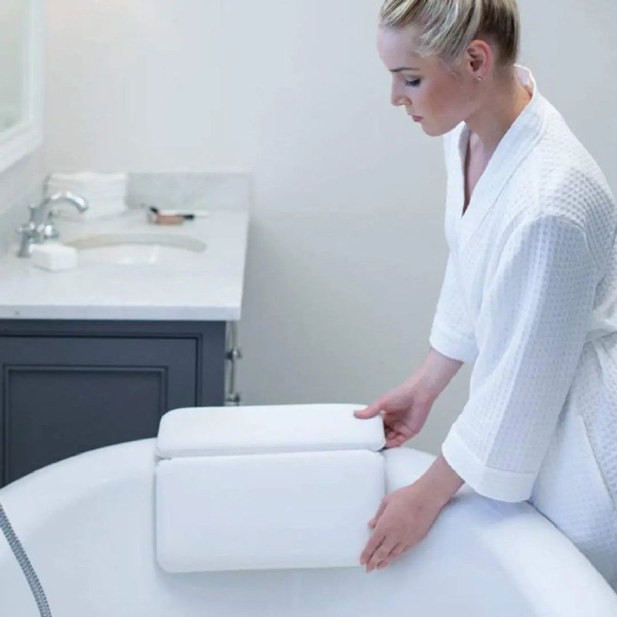 AURELA - Almohada Antideslizante Cómoda y Flexible para Tina