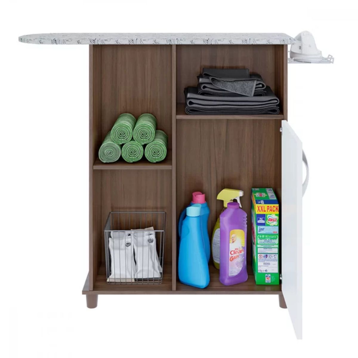 GENERICO - Mueble Planchador Mewi Marrón y Blanco R&R MUEBLES