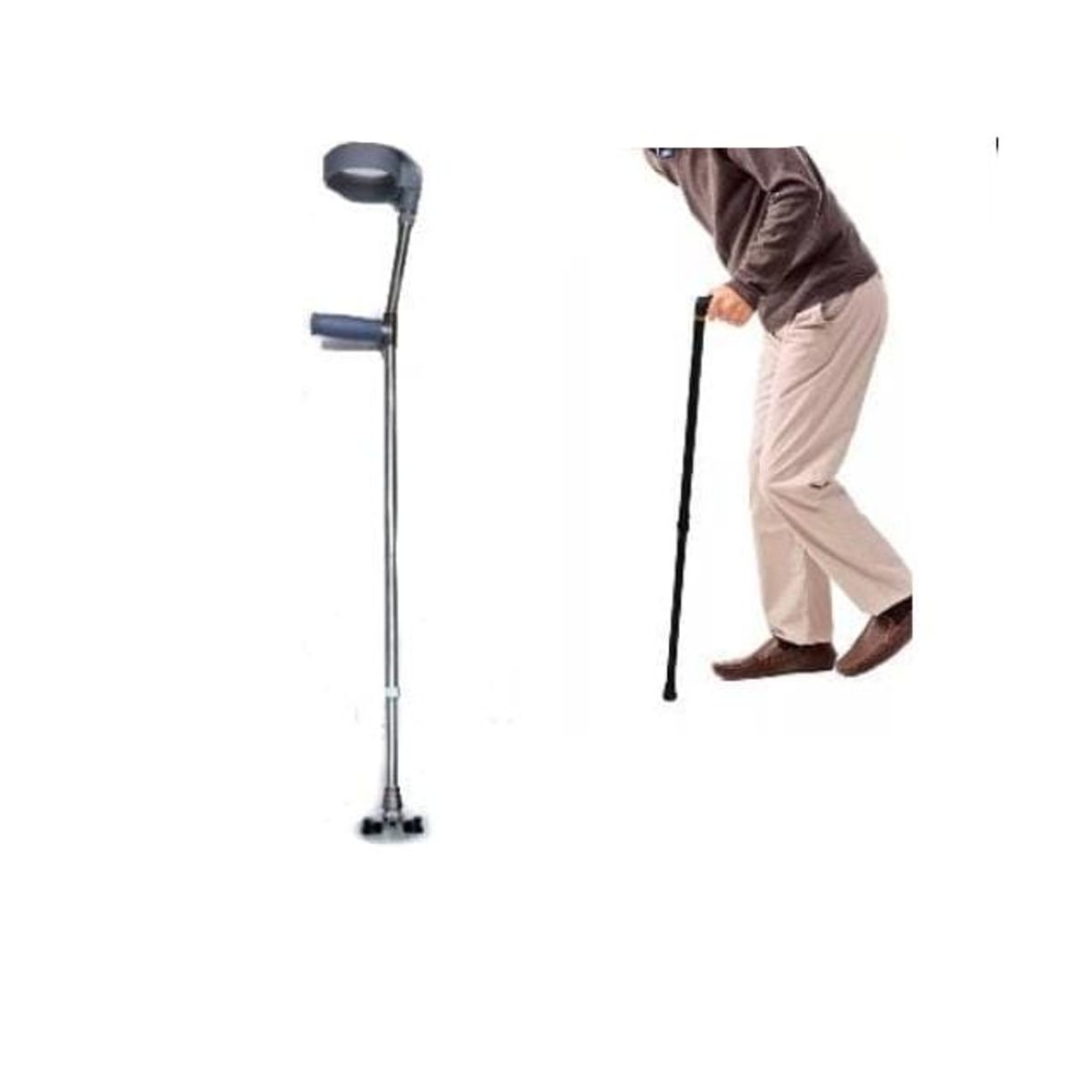 GENERICO - Muleta bracera para caminar con base tripode