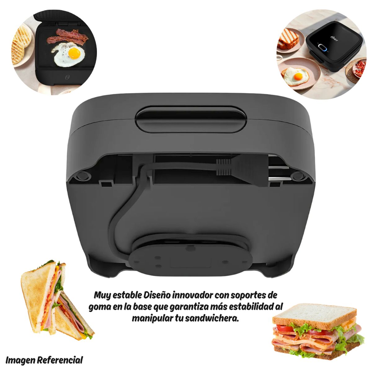 OSTER - Sandwichera Oster Compacta con Platos Hondos CKSTSM400
