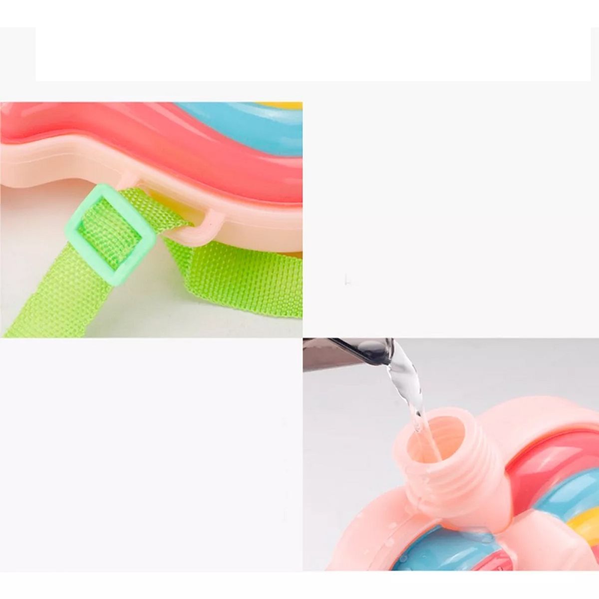 GENERICO - Mochila con pistola de agua 2 Litros  para niños unicornio