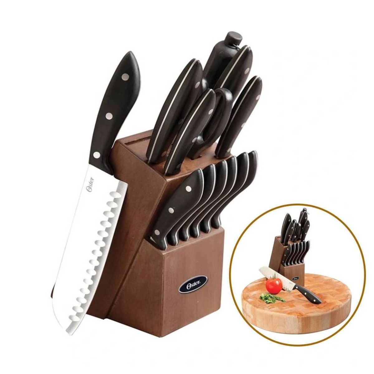 OSTER - Set de Cuchillos Oster® 14 Pzs Huxford Acero Inoxidable 60772 14