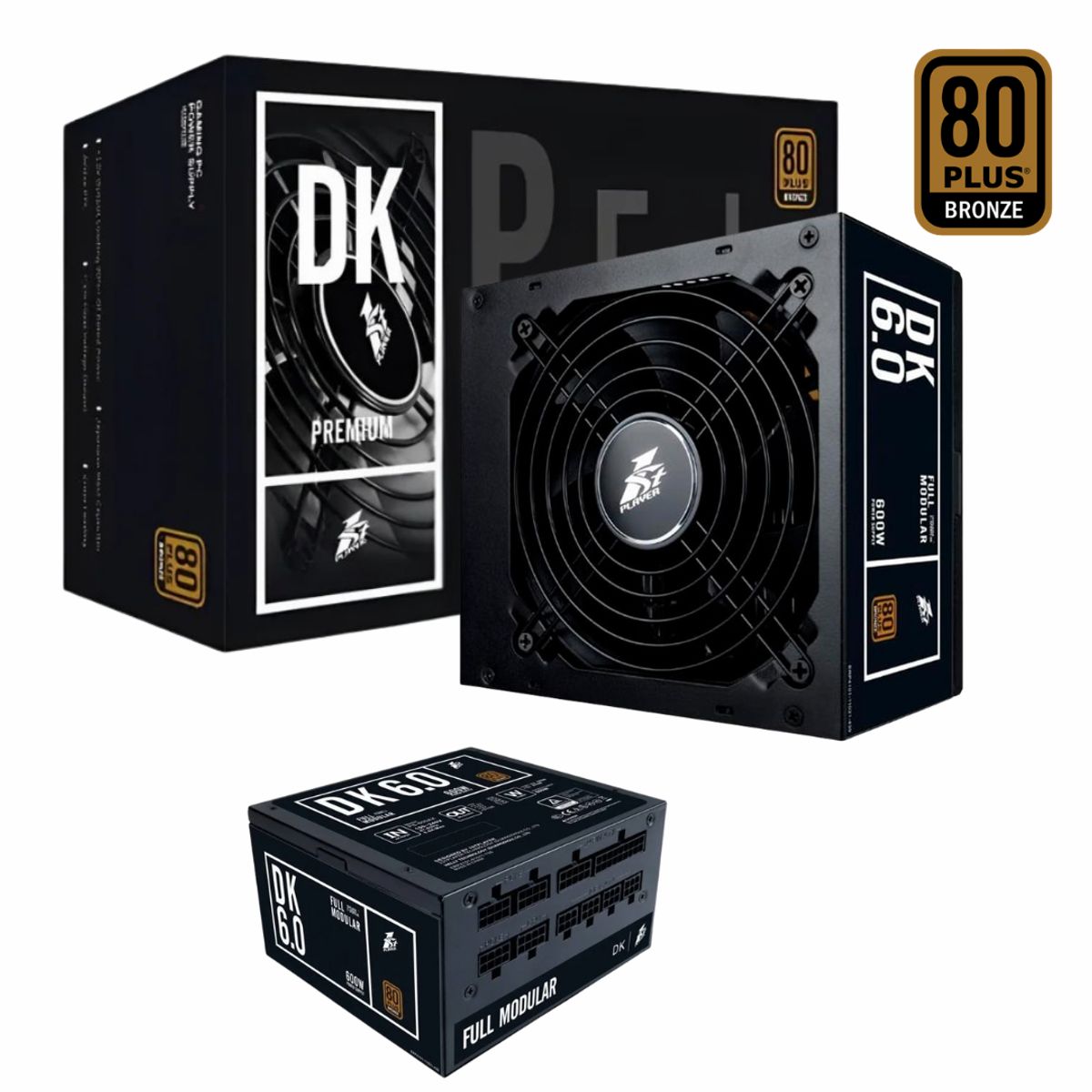 PREMIUM - FUENTE 1STPLAYER PS-600AX PREMIUN, 80 PLUS BRONZE