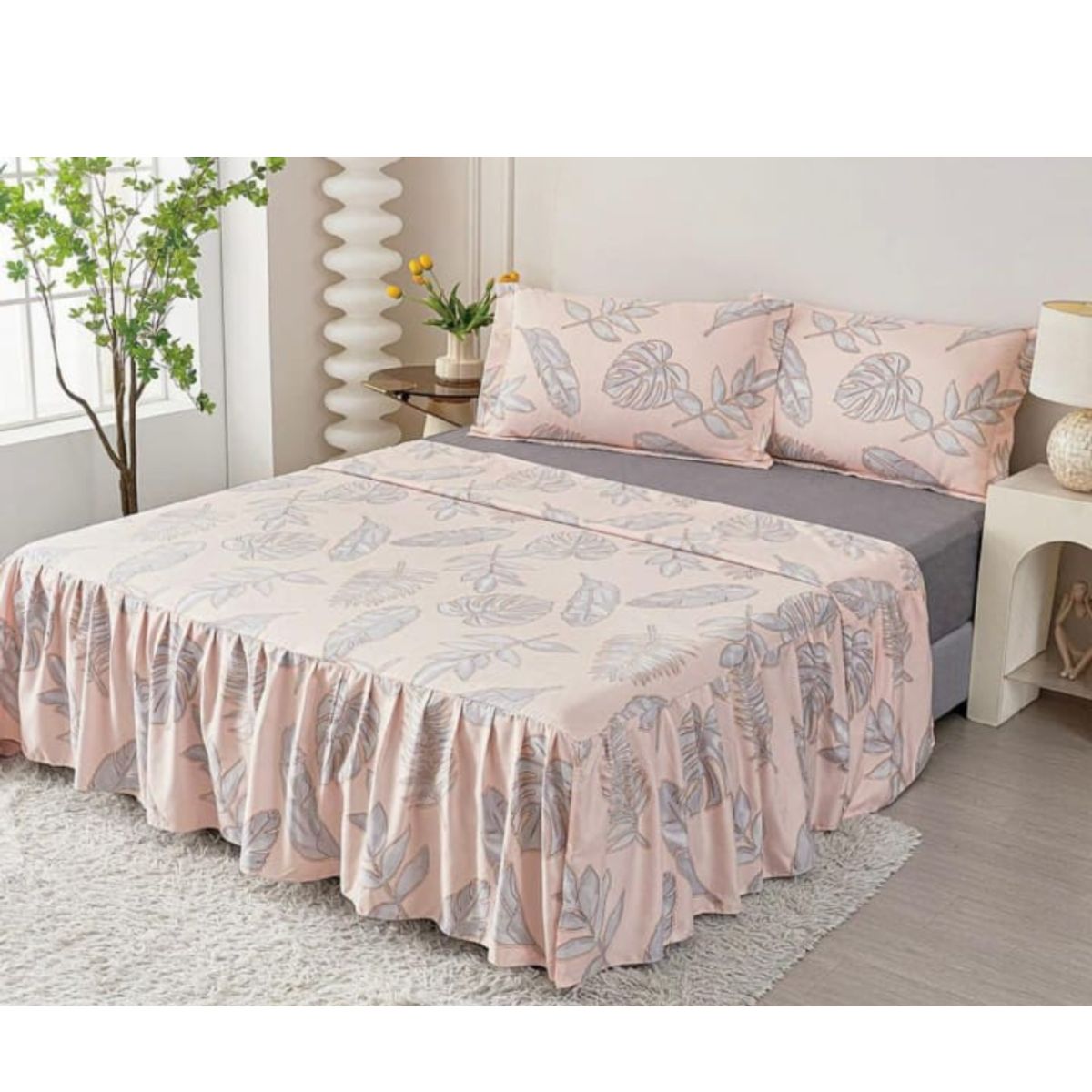 VENEZIA - JUEGO DE SÁBANAS CON BLONDA CALIFORNIA