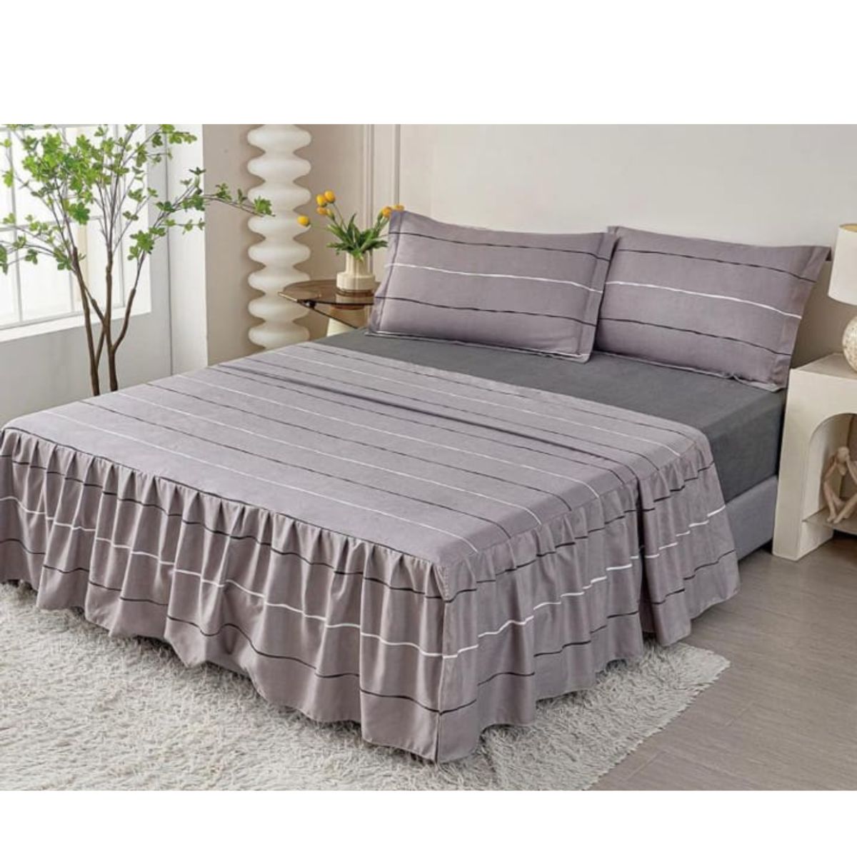 VENEZIA - JUEGO DE SÁBANAS CON BLONDA CALIFORNIA