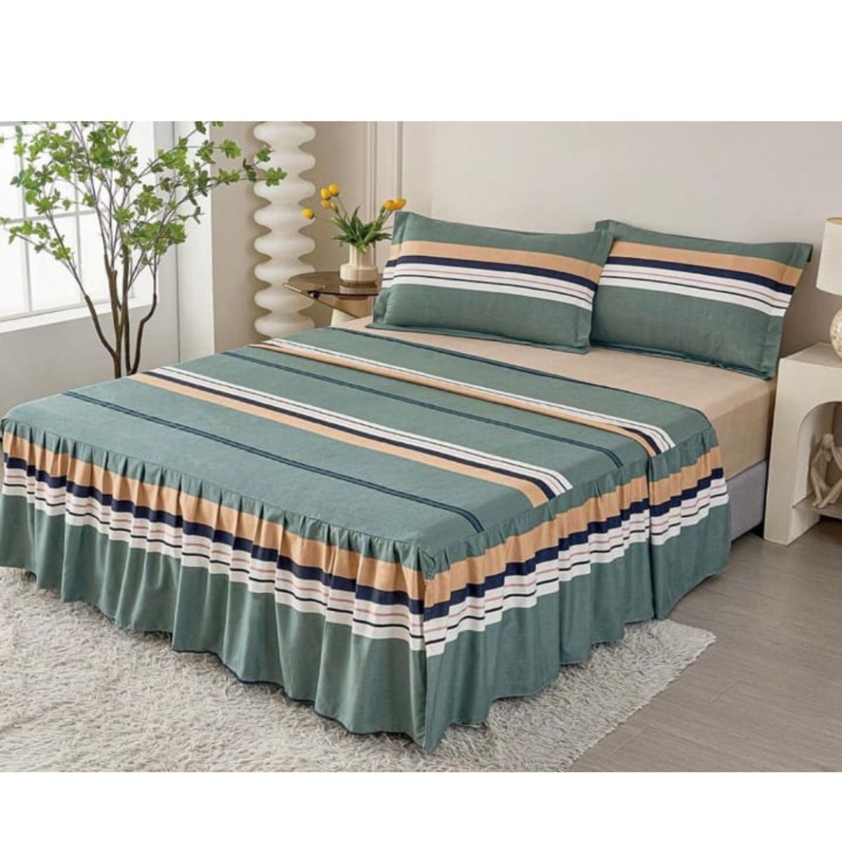 VENEZIA - JUEGO DE SÁBANAS CON BLONDA CALIFORNIA