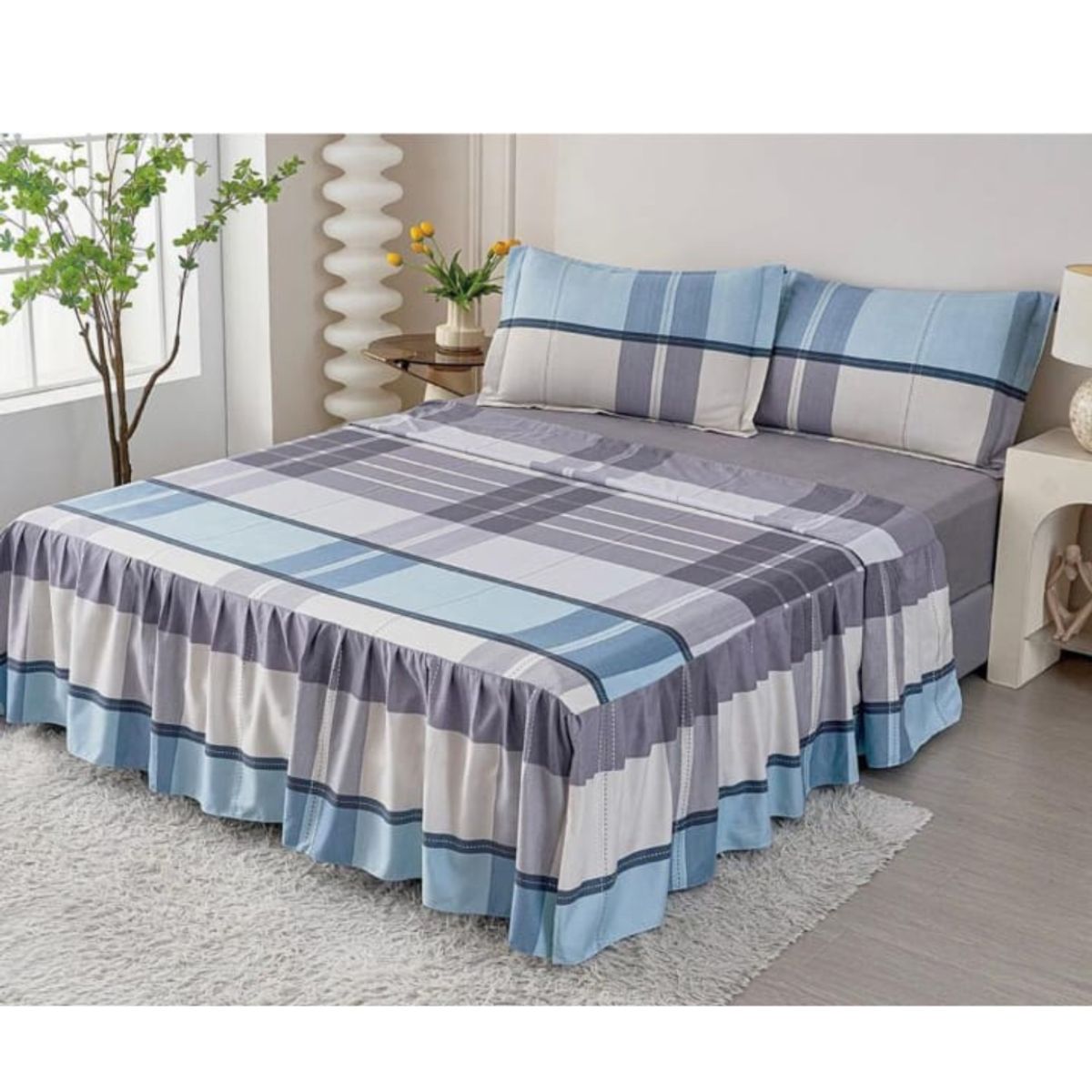 VENEZIA - JUEGO DE SÁBANAS CON BLONDA CALIFORNIA