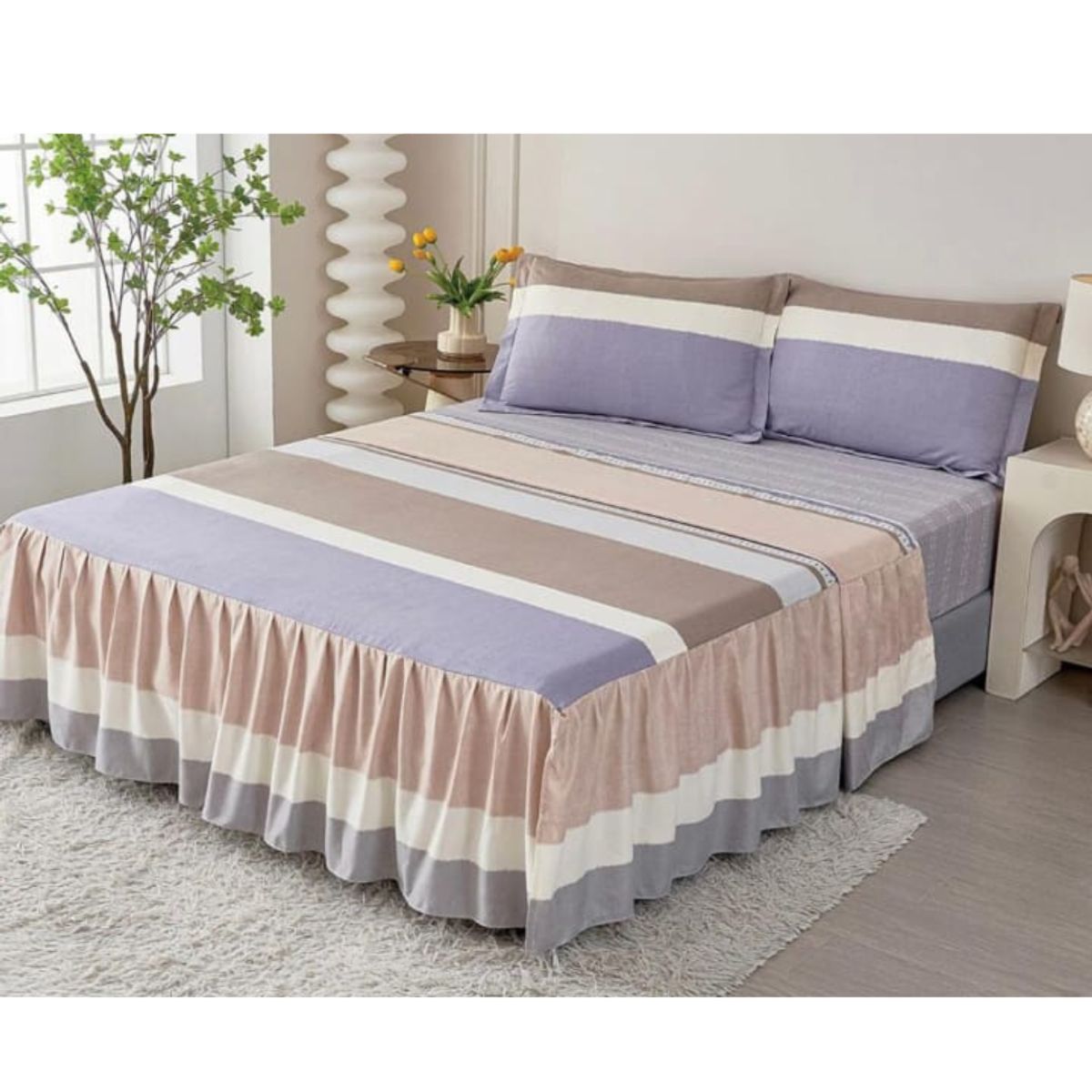 VENEZIA - JUEGO DE SÁBANAS CON BLONDA CALIFORNIA