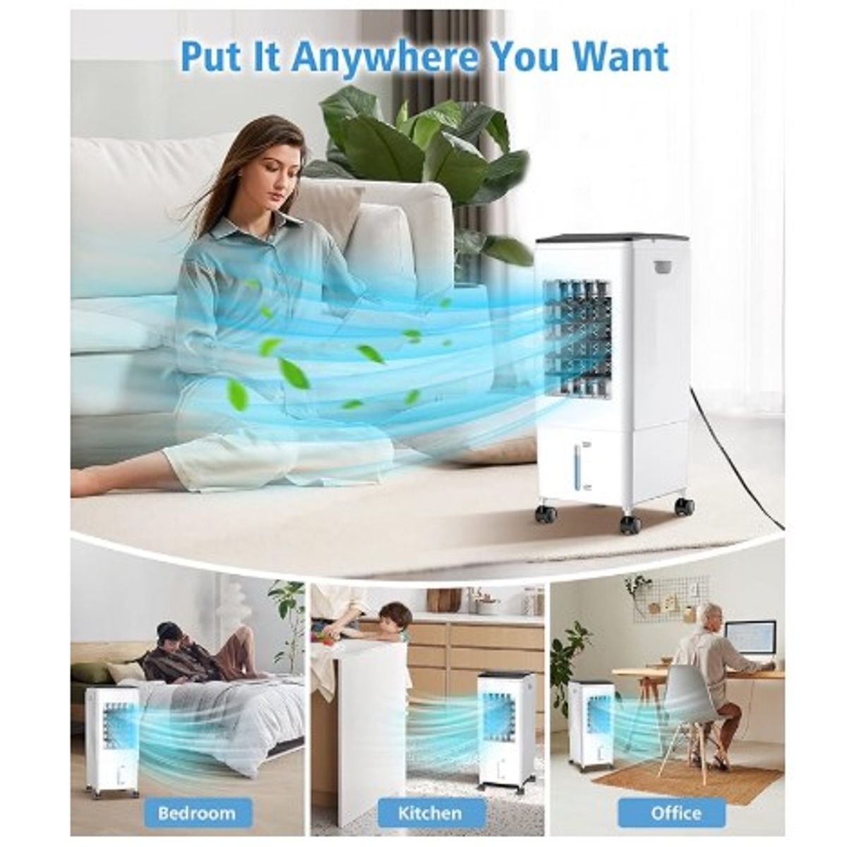 GENERICO - VENTILADOR AIRE ACONDICIONADO PORTATIL A1