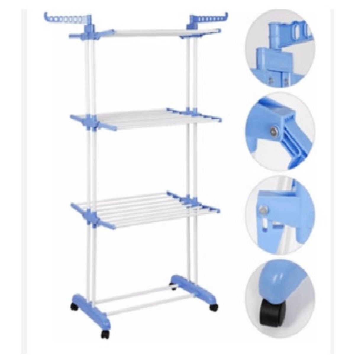 GENERICO - Tendedero de Ropa Plegable 4 Niveles Multifuncional