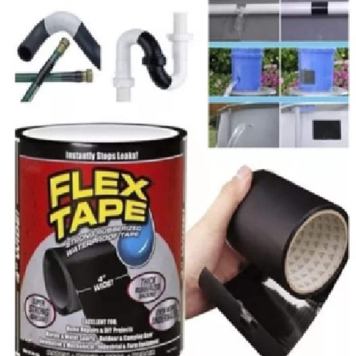 GENERICO - Cinta Adhesiva Fast Tape Cinta Impermeable De Goma