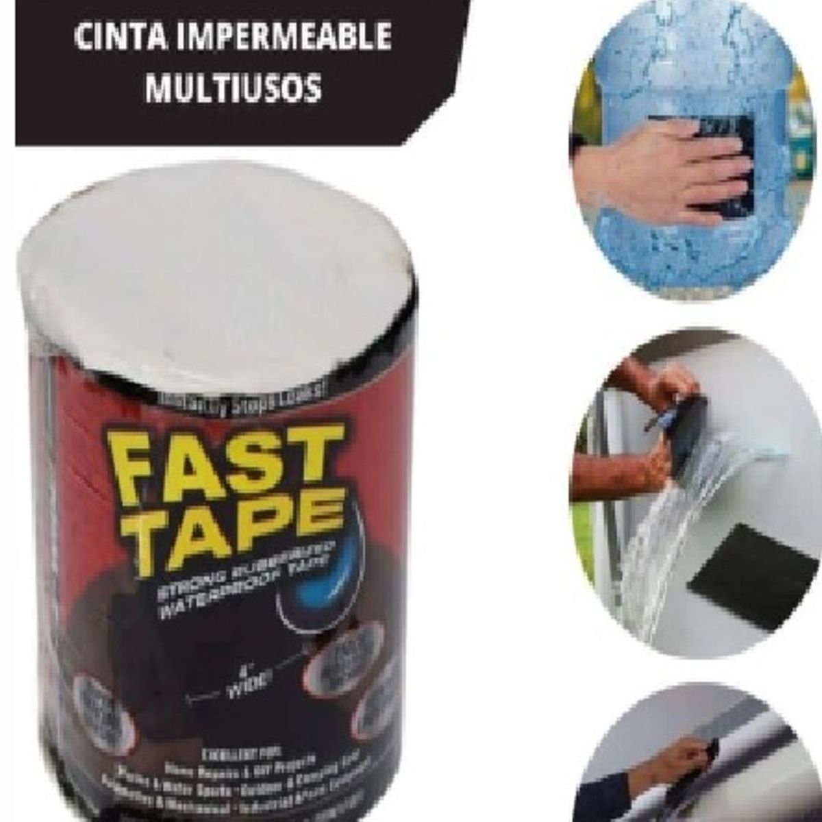 GENERICO - Cinta Adhesiva Fast Tape Cinta Impermeable De Goma