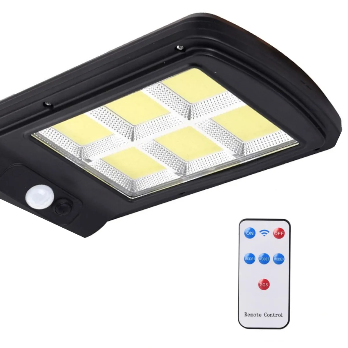 GENERICO - Lampara Reflector Luz LED para Hogar Exteriores Panel Solar Sensor