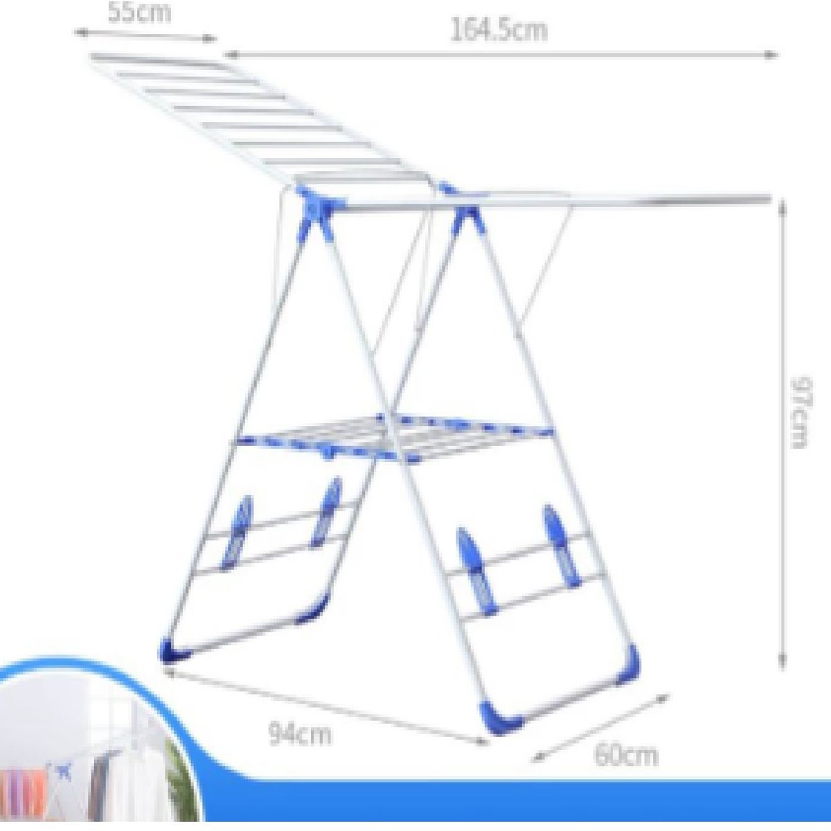 GENERICO - Tendedero de ropa plegable multifuncional