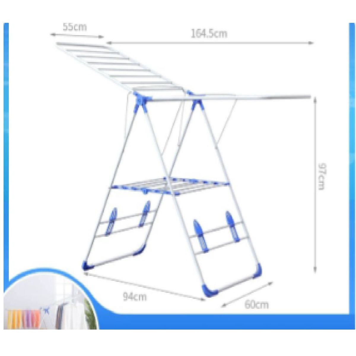 GENERICO - Tendedero de ropa plegable multifuncional