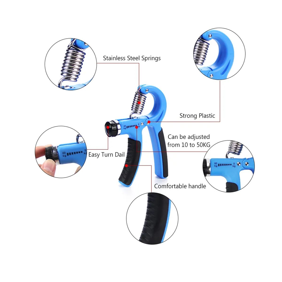 GENERICO - Hand Grip Celeste 5kg 60kg