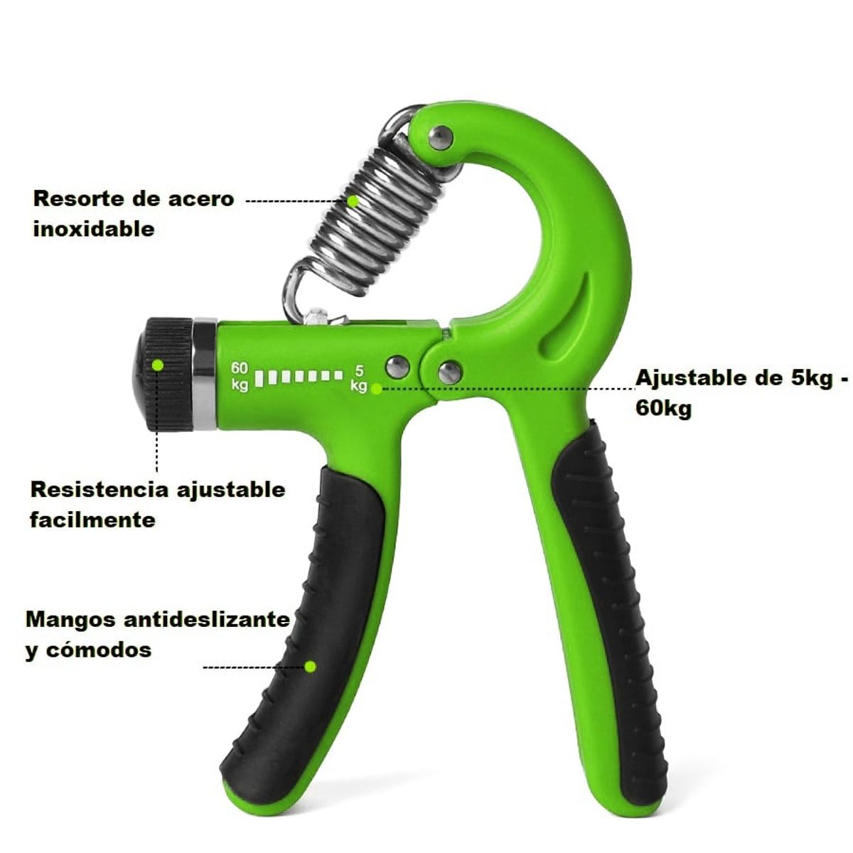 GENERICO - Hand Grip Verde 5kg 60kg