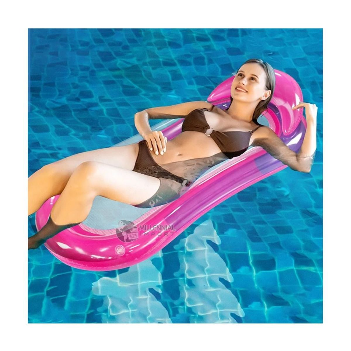 GENERICO - Flotador Hamaca Inflable de 178cm para Piscina para Mujer
