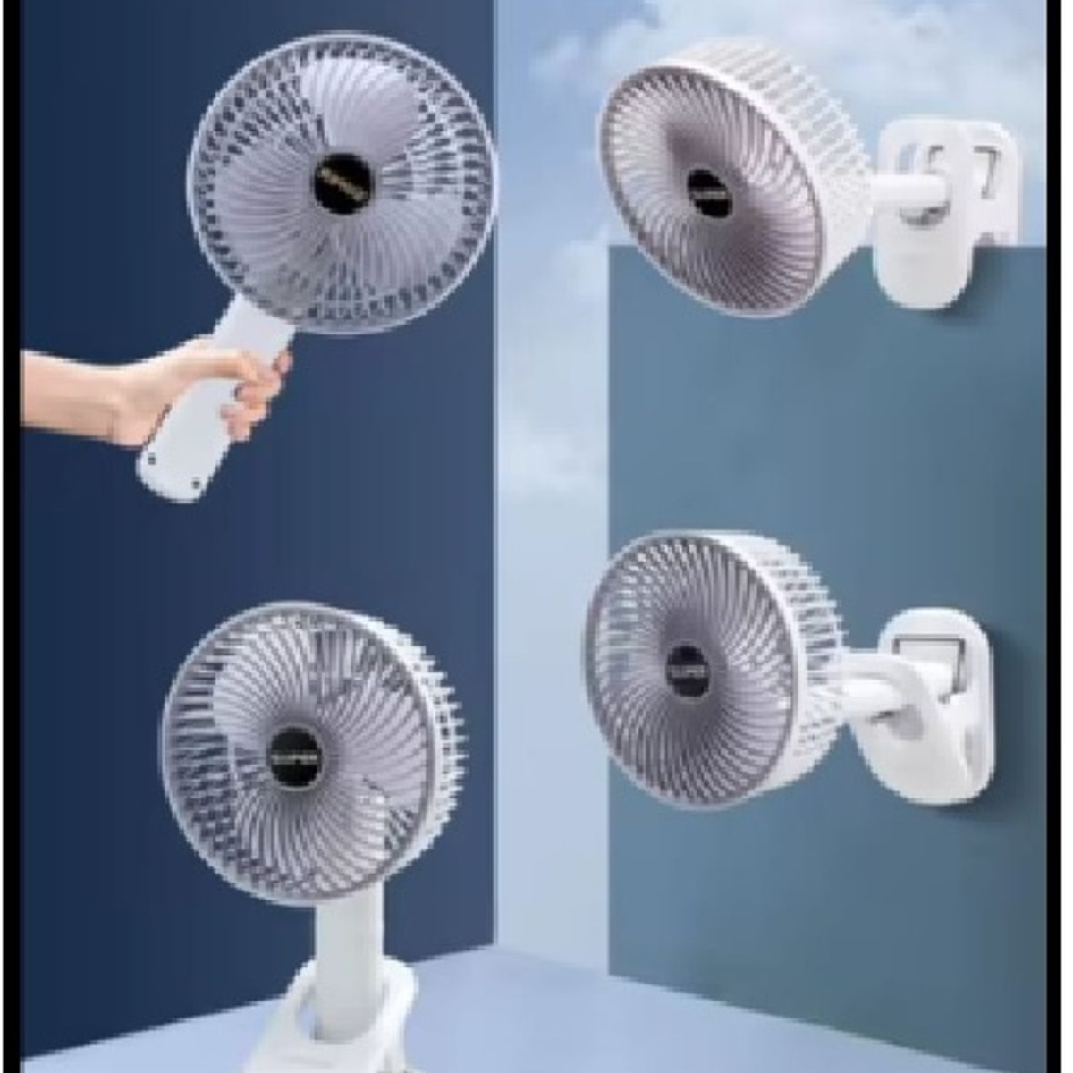 GENERICO - Ventilador portátil recargable con clip sujetable multifuncional
