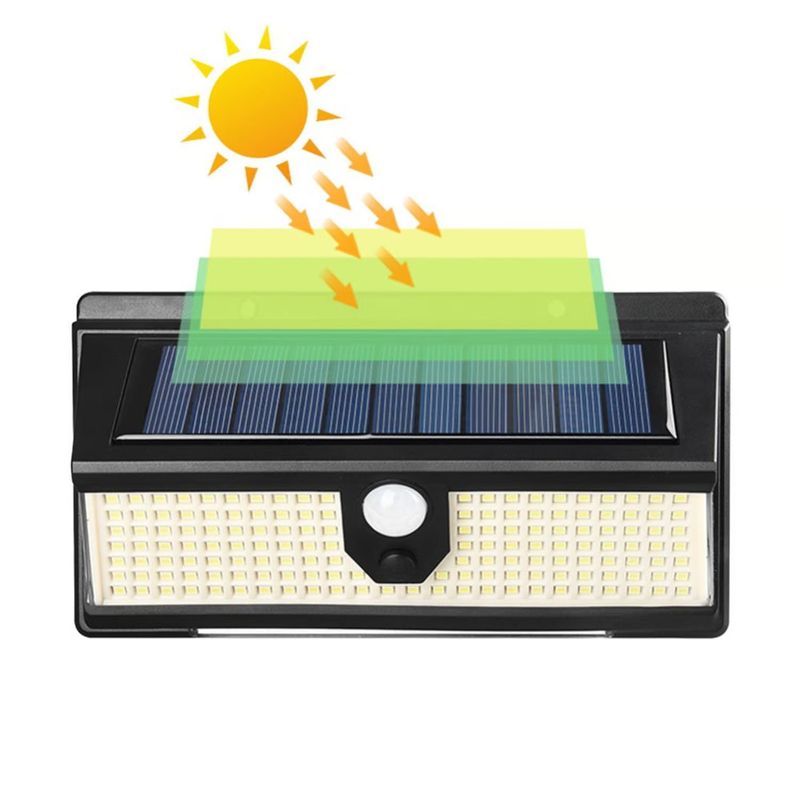 GENERICO - FAROL SOLAR DE PARED NEGRO