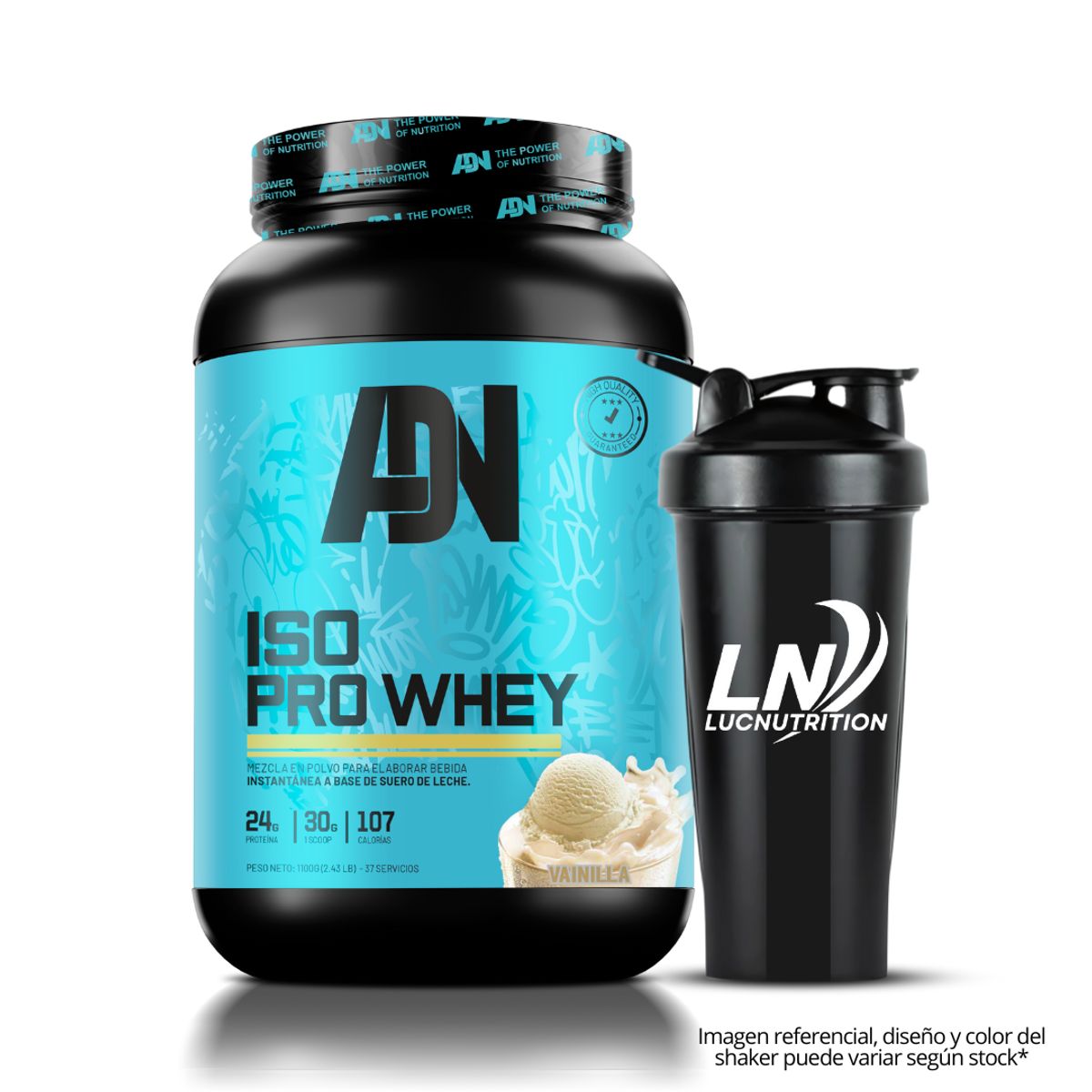 ADN - Iso Pro Whey 1.1 kg ADN Vainilla + Shaker