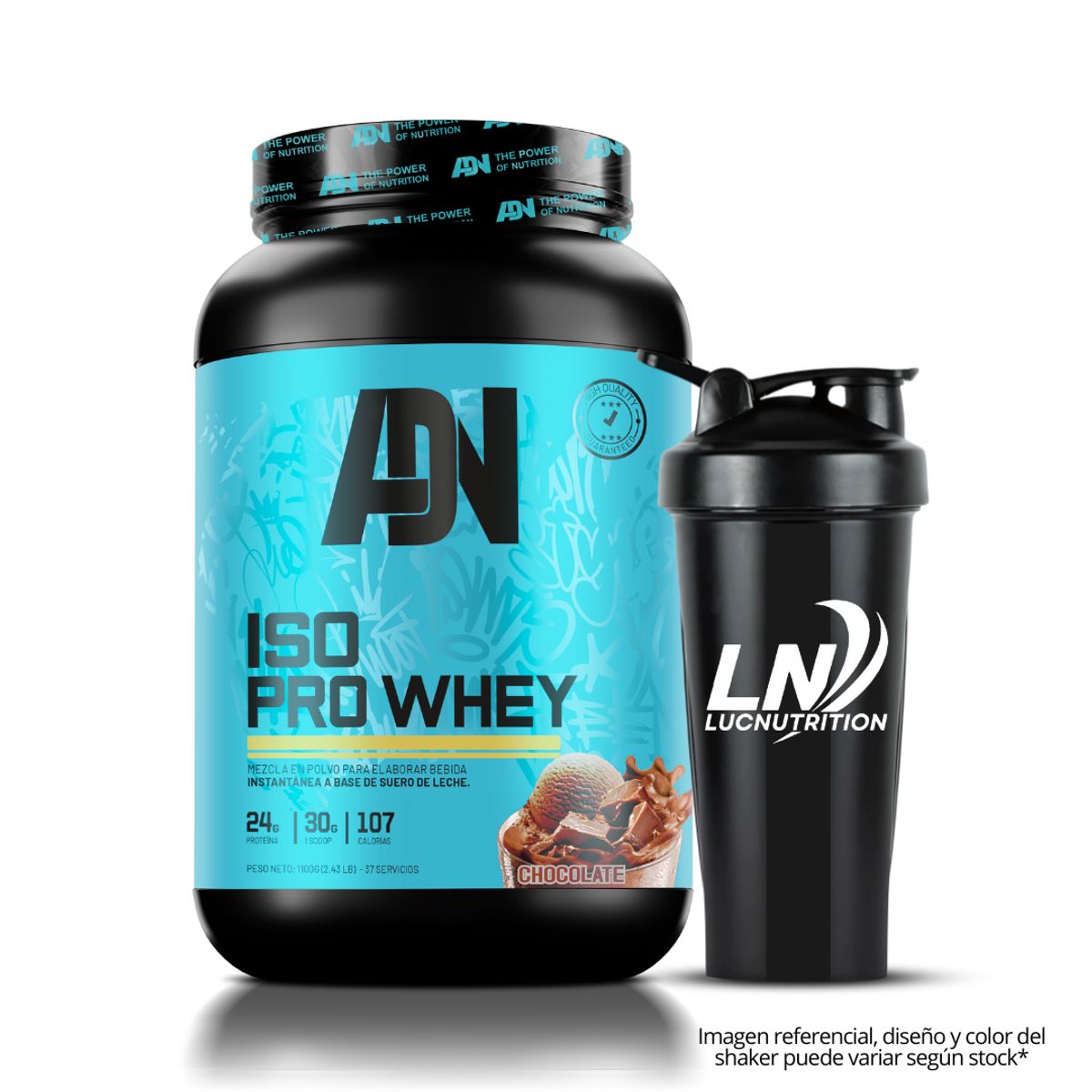 ADN - Iso Pro Whey 1.1 kg ADN Chocolate + Shaker